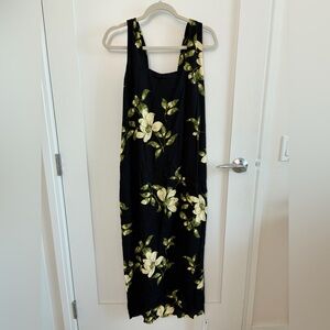 Reformation Black Floral Midi Dress - Size 2 - NWT (New with Tags)